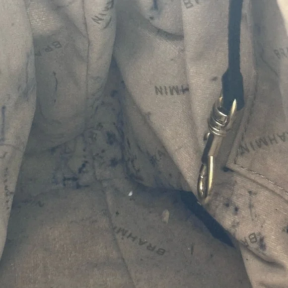 Brahmin Duxbury Satchel Black Charleston Leather Zip Top handle crossbody - Picture 10 of 14